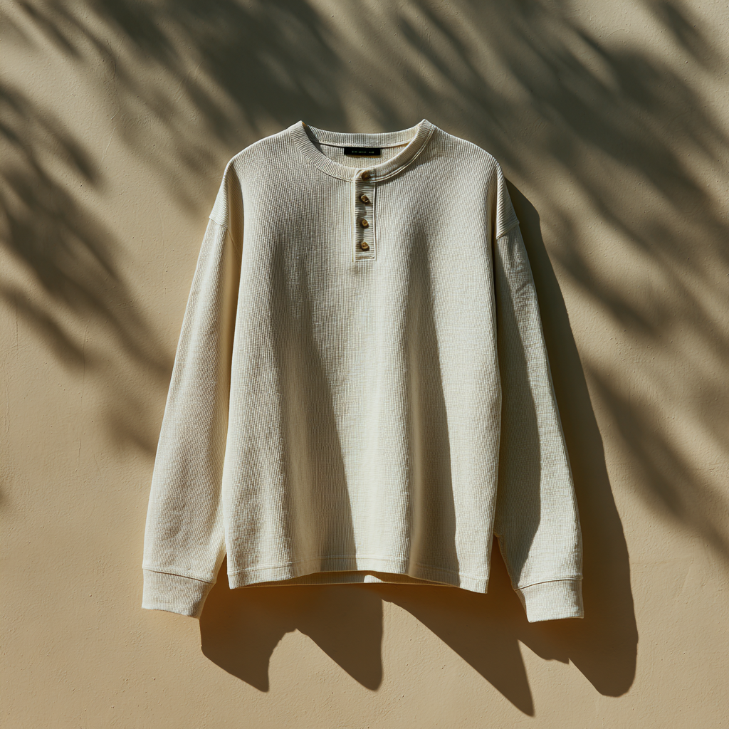 Long-sleeve henley